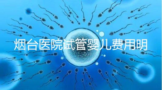 煙臺醫(yī)院試管嬰兒費用明細，各流程都要花多少錢心中有數(shù)